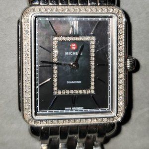 Michele  Deco Madison Black Mother of Pearl Watch
